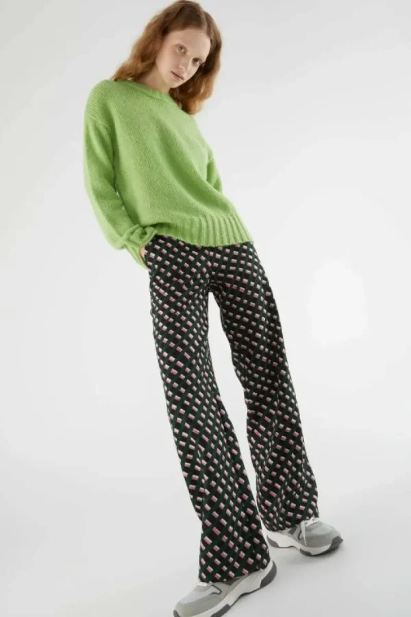 Pantalón largo de traje con estampado geométrico-COMPAÑIAFANTASTICA Shop