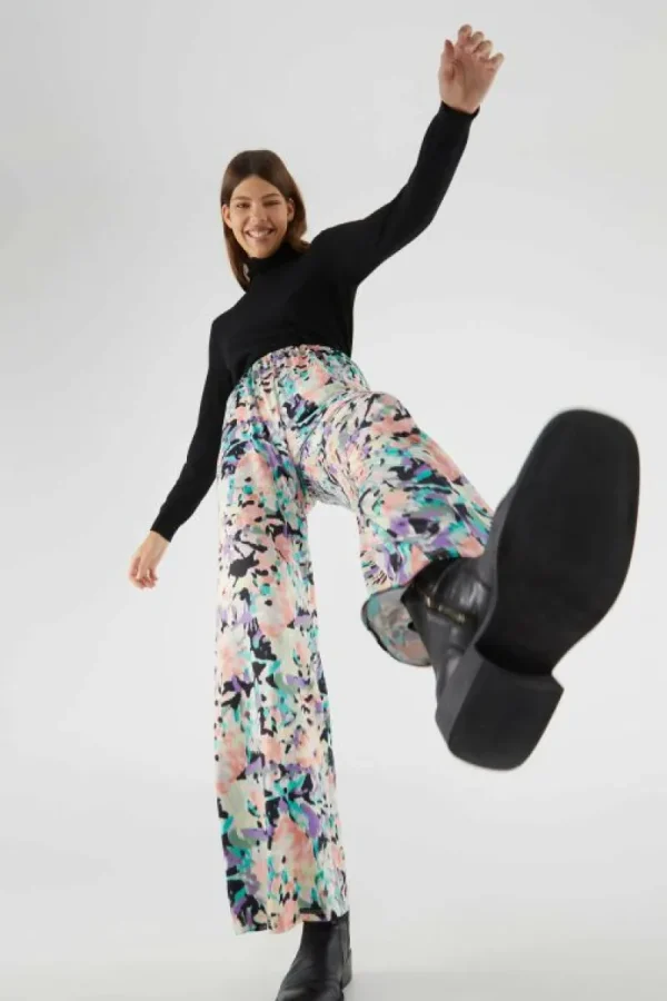 Pantalón largo elástico con estampado fantasía-COMPAÑIAFANTASTICA Cheap