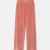 Pantalón largo elástico de terciopelo rosa-COMPAÑIAFANTASTICA Best