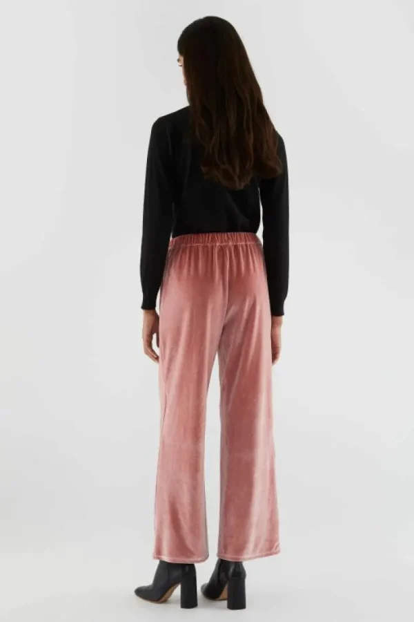 Pantalón largo elástico de terciopelo rosa-COMPAÑIAFANTASTICA Best