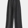 Pantalón largo recto brillante plateado-COMPAÑIAFANTASTICA Hot