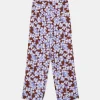 Pantalón largo recto con estampado de flores-COMPAÑIAFANTASTICA Fashion