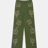Pantalón largo recto de punto con estampado de flores-COMPAÑIAFANTASTICA Best