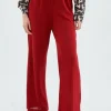 Pantalón largo recto fluido rojo-COMPAÑIAFANTASTICA Sale