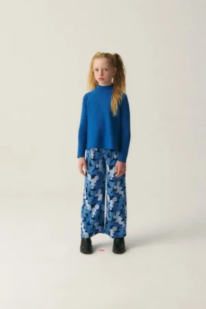 Pantalón largo unisex con estampado abstracto azul-MINI Fashion