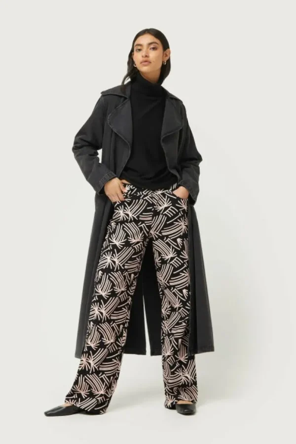 Pantalón recto con estampado abstracto Fénix-COMPAÑIAFANTASTICA Cheap