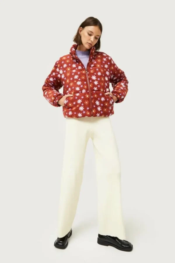 Pantalón recto de punto blanco-COMPAÑIAFANTASTICA Store