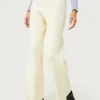 Pantalón recto de punto blanco-COMPAÑIAFANTASTICA Store