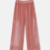 Pantalón unisex en terciopelo rosa-MINI Shop