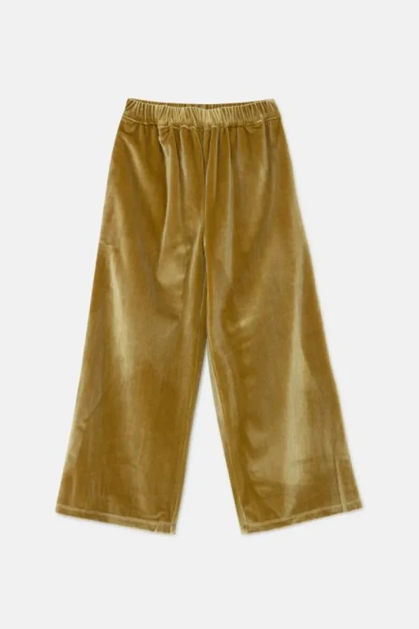 Pantalón unisex en terciopelo amarillo-MINI Best