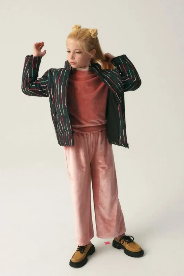 Pantalón unisex en terciopelo rosa-MINI Shop