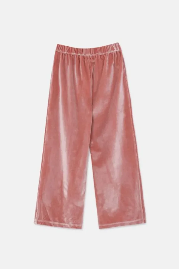 Pantalón unisex en terciopelo rosa-MINI Shop
