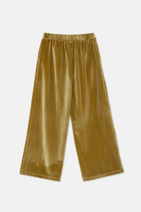 Pantalón unisex en terciopelo amarillo-MINI Best