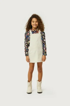 Pichi de niña pana blanco-MINI Sale