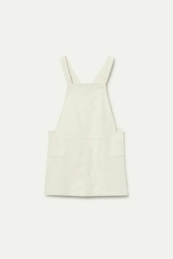 Pichi de niña pana blanco-MINI Sale