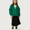 Sudadera de niña con capucha verde-MINI Hot