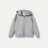 Sudadera de niña con capucha gris-MINI Sale