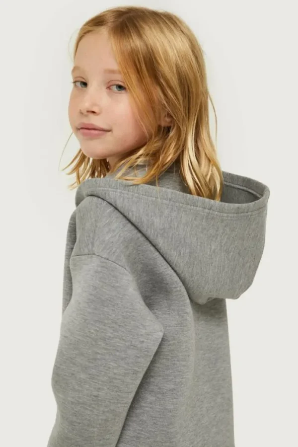 Sudadera de niña con capucha gris-MINI Sale