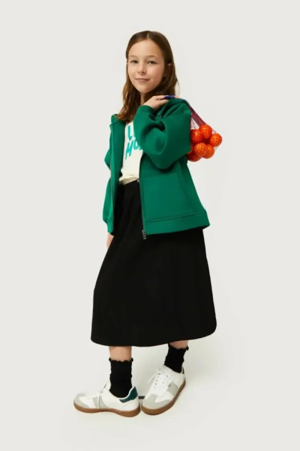 Sudadera de niña con capucha verde-MINI Hot