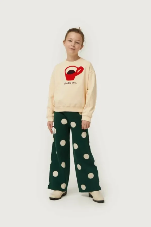 Sudadera de niña con print de café blanco crema-MINI New