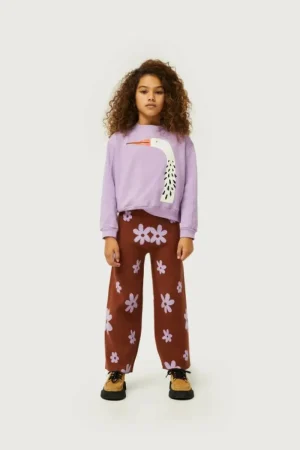 Sudadera de niña con print de garza-MINI Clearance