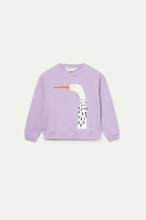 Sudadera de niña con print de garza-MINI Clearance