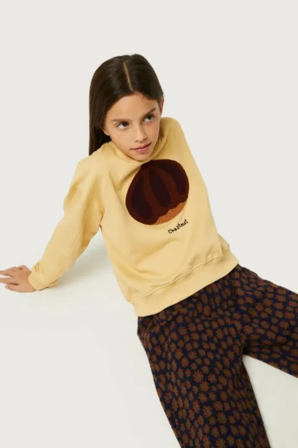 Sudadera de niña con print de castaña-MINI Best Sale