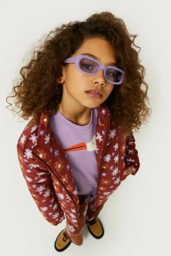 Sudadera de niña con print de garza-MINI Clearance