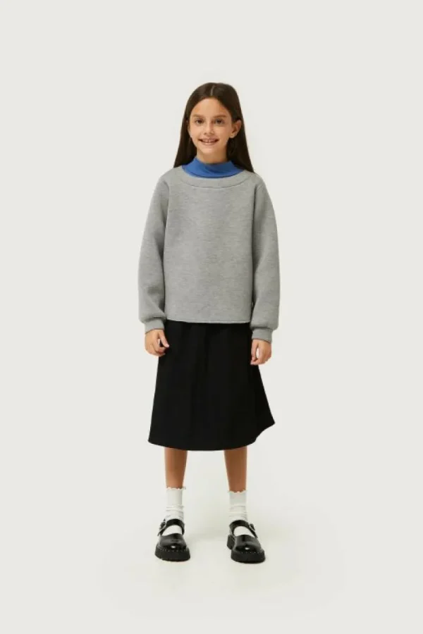 Sudadera de niña de neopreno gris-MINI Discount