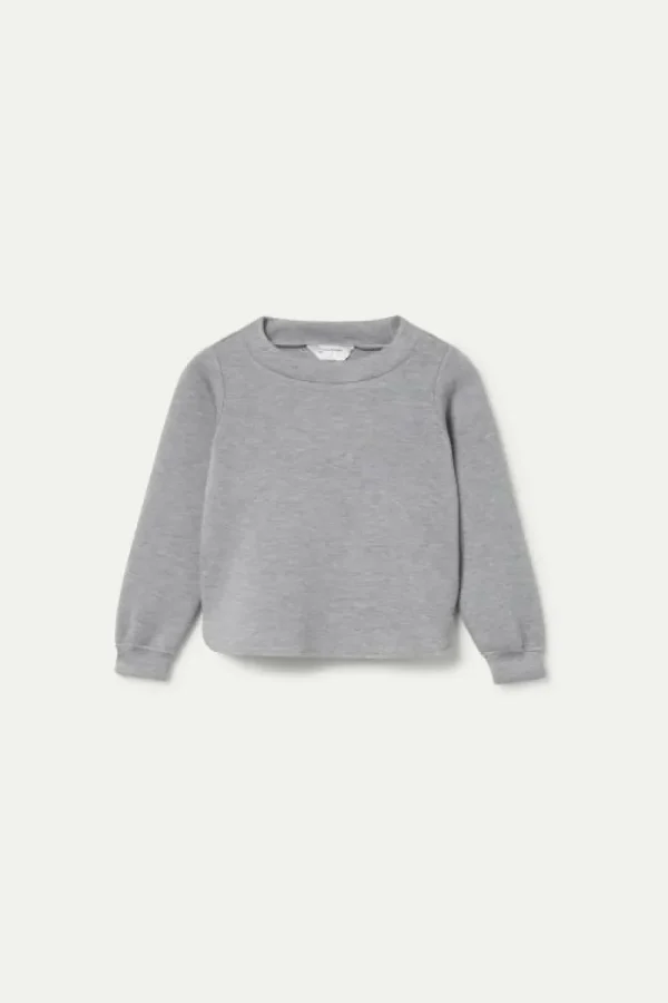 Sudadera de niña de neopreno gris-MINI Discount