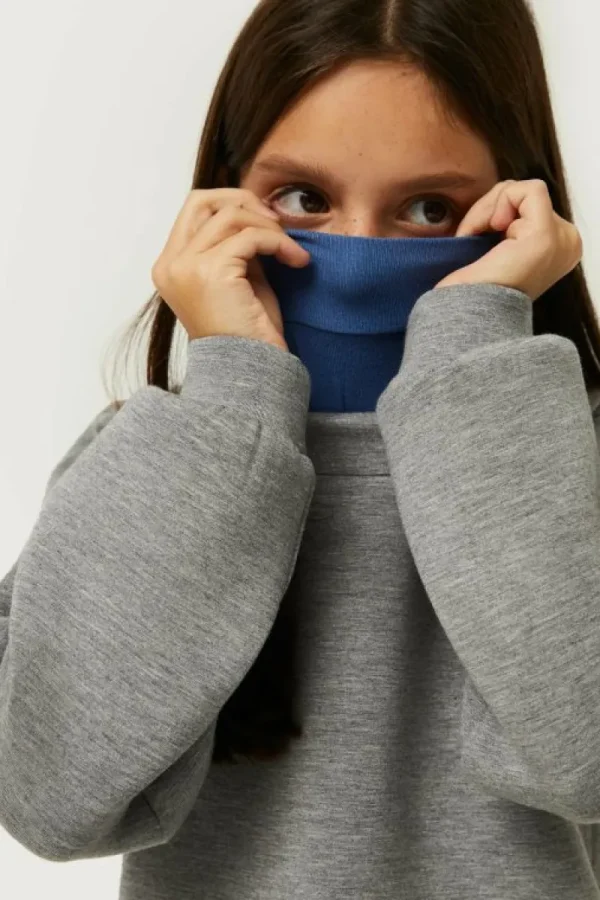 Sudadera de niña de neopreno gris-MINI Discount