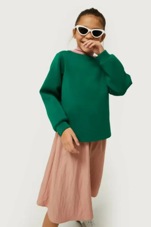 Sudadera de niña de neopreno verde-MINI Store