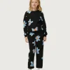 Sudadera de niña estampado floral Calatea negro-MINI Shop