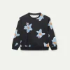 Sudadera de niña estampado floral Calatea negro-MINI Shop