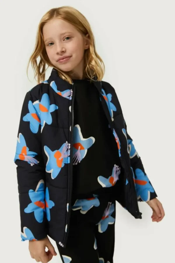 Sudadera de niña estampado floral Calatea negro-MINI Shop