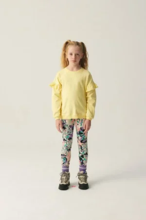 Sudadera oversize unisex con volantes amarilla-MINI New