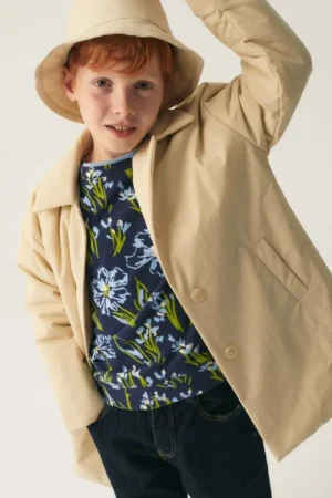 Sudadera unisex de felpa con estampado floral azul-MINI Best