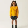Sudadera unisex de felpa con volante amarilla-MINI Online
