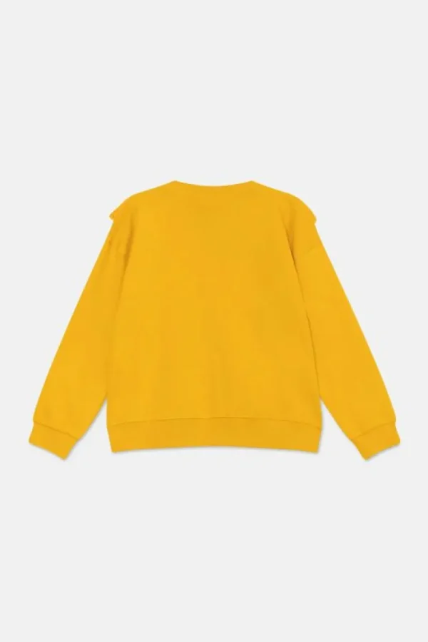 Sudadera unisex de felpa con volante amarilla-MINI Online