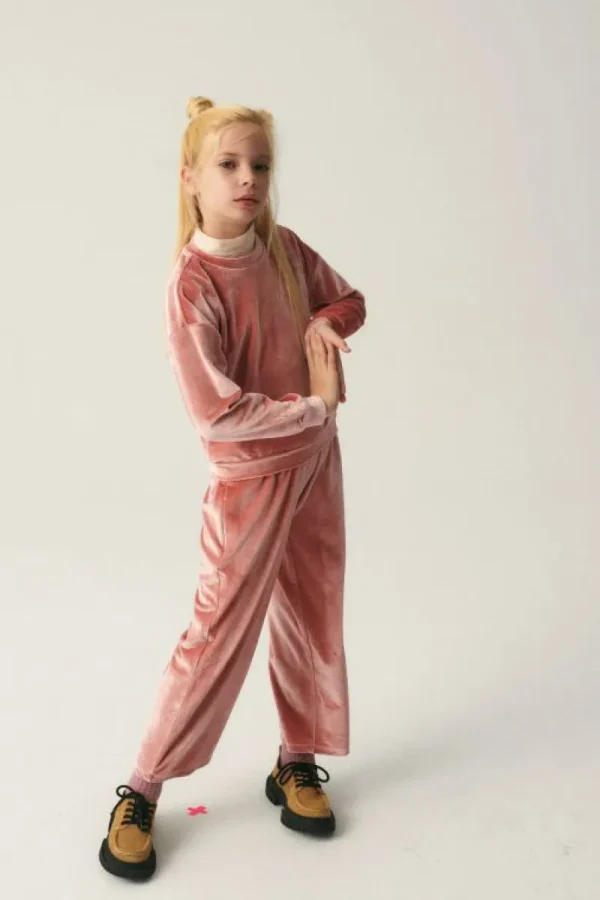 Sudadera unisex en terciopelo rosa-MINI Sale