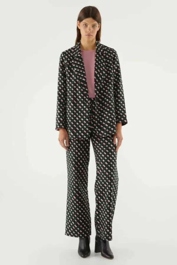 Top básico de manga larga con volantes rosa-COMPAÑIAFANTASTICA Best Sale