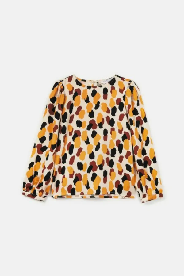 Top de niña con estampado de lunares-MINI Best Sale