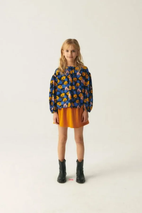 Top de niña con manga larga y estampado floral-MINI Hot