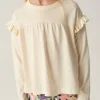 Top de niña con volantes blanco-MINI Flash Sale