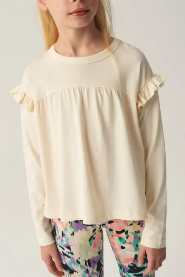 Top de niña con volantes blanco-MINI Flash Sale