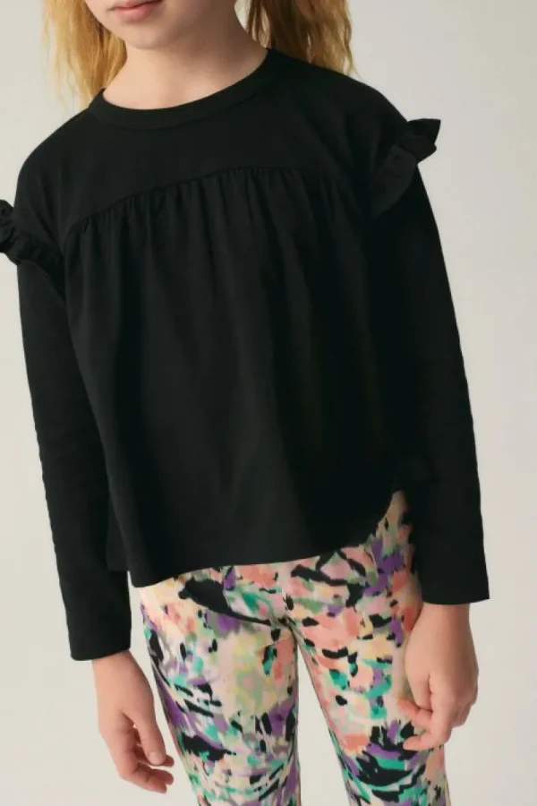 Top de niña con volantes negro-MINI Shop