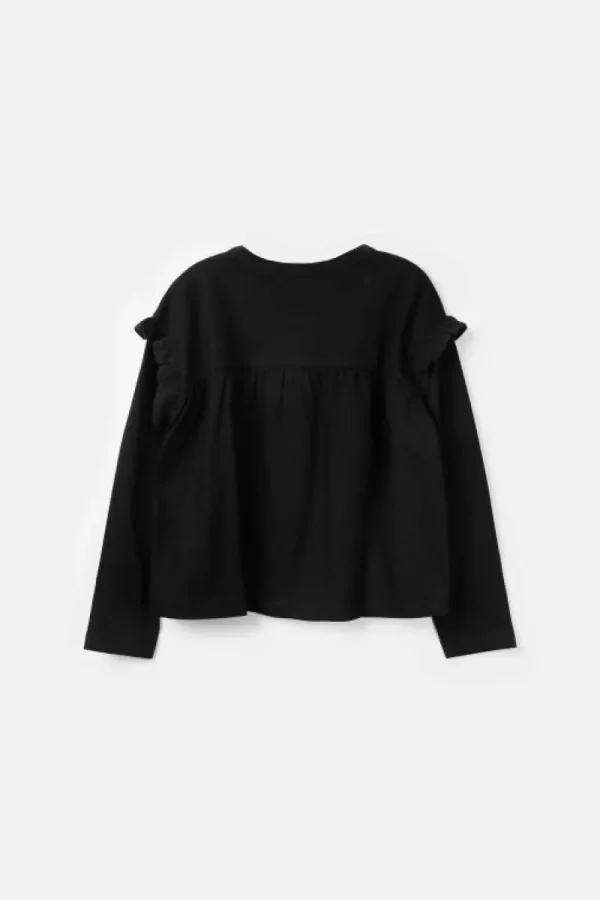 Top de niña con volantes negro-MINI Shop