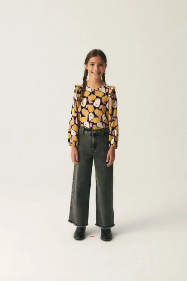 Top de niña con volantes y estampado de peras-MINI Clearance