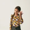 Top de niña con volantes y estampado de peras-MINI Clearance