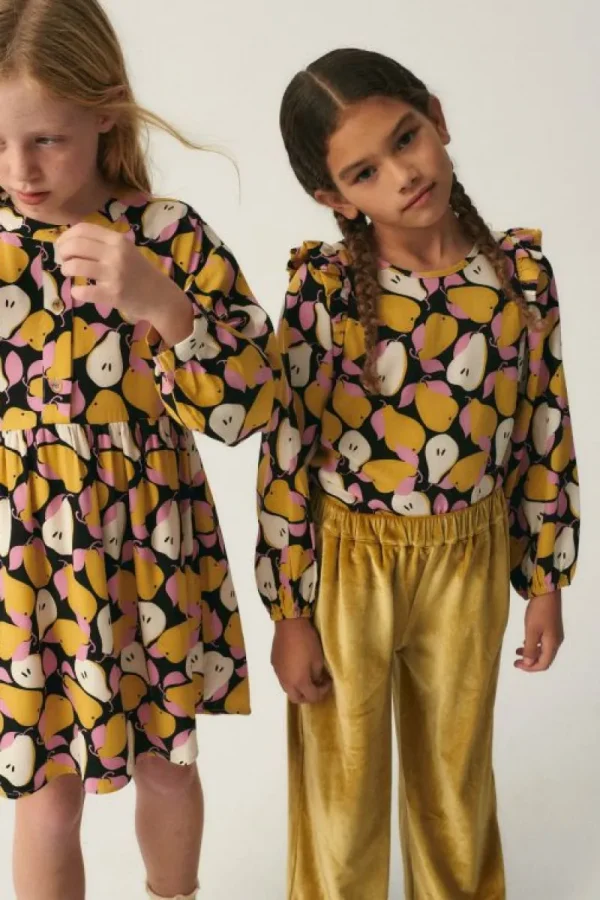 Top de niña con volantes y estampado de peras-MINI Clearance